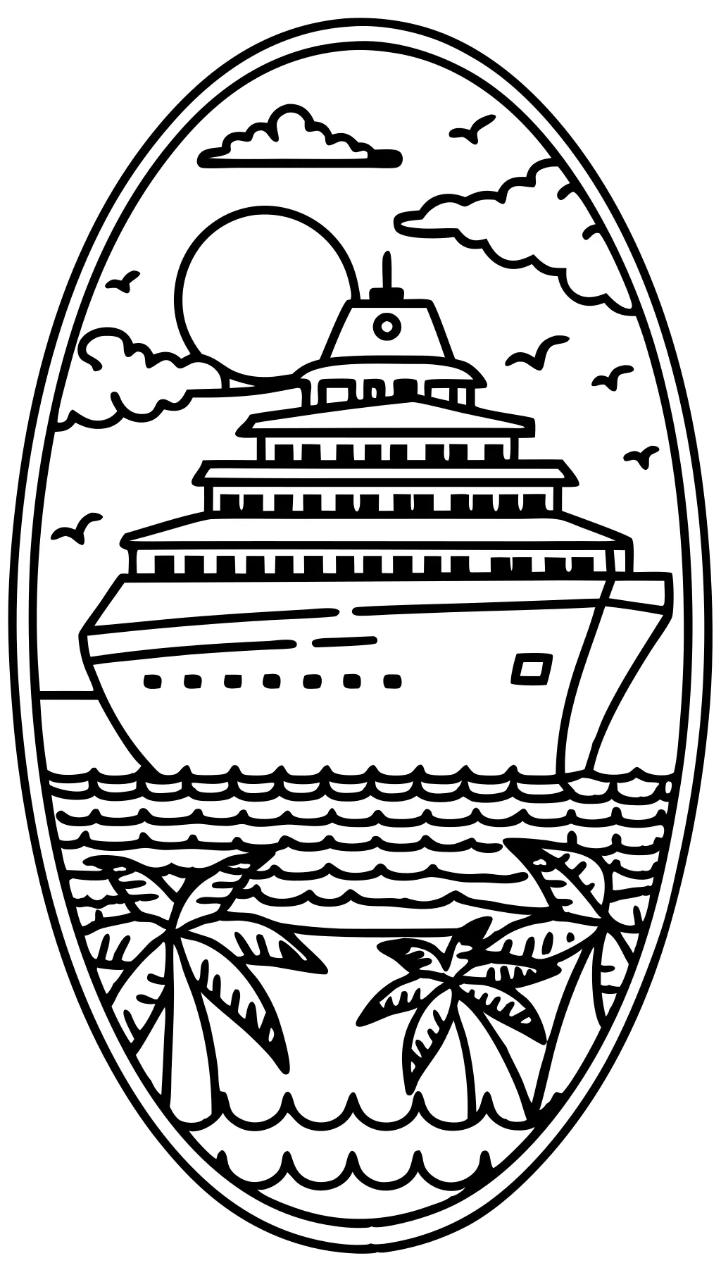 cruise ship coloring pages